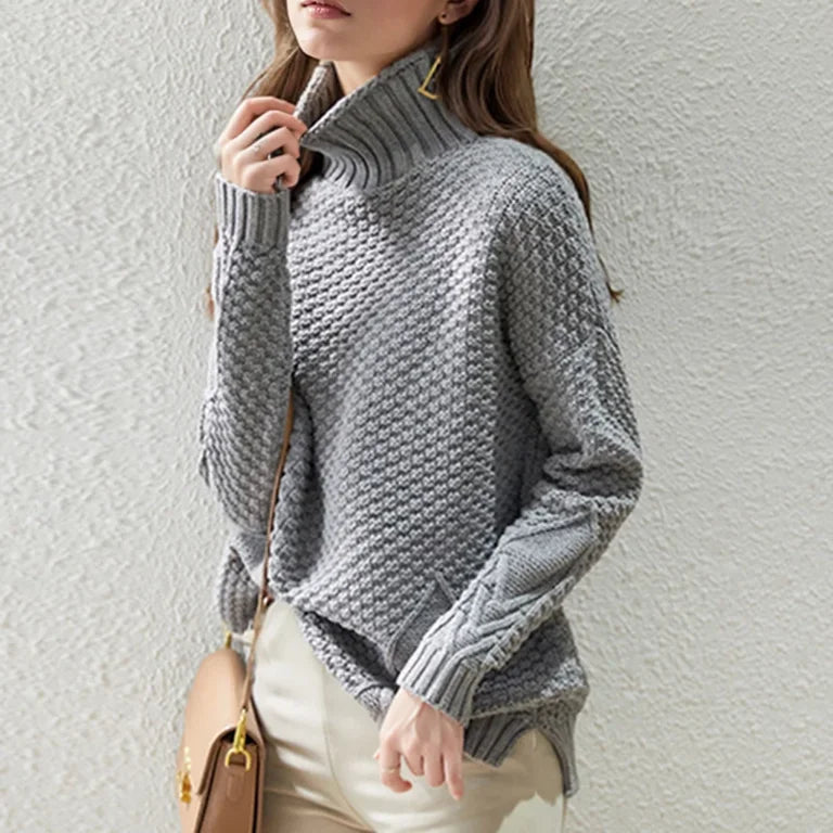 Joanna | Women's Cable Knit Turtleneck Jumper